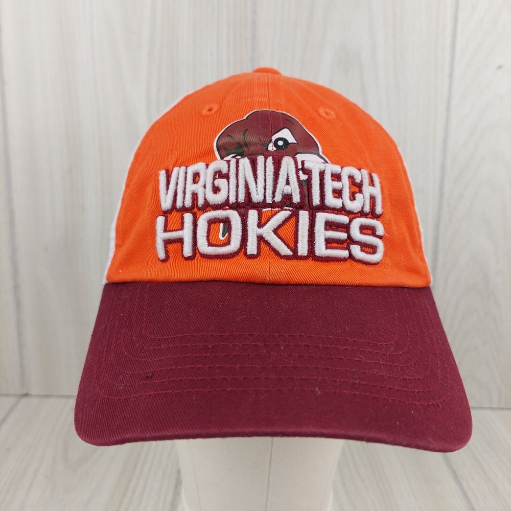 Top‎ of the World Virginia Tech Hokies Hat Mens OSFM Orange Maroon Trucker Cap